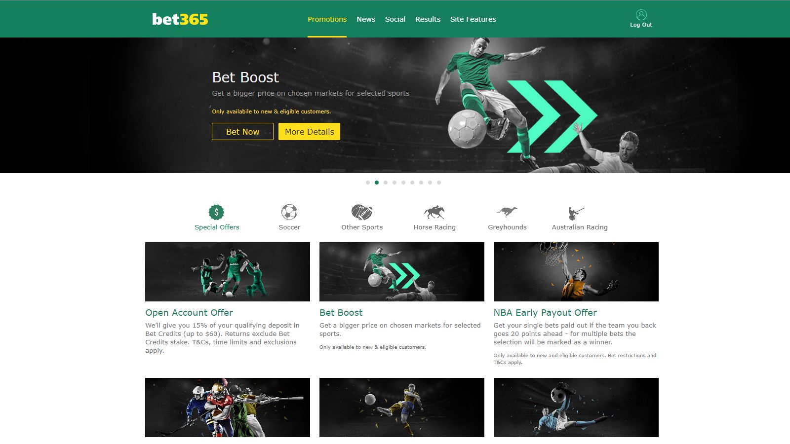 Bet365 - Promotions Page